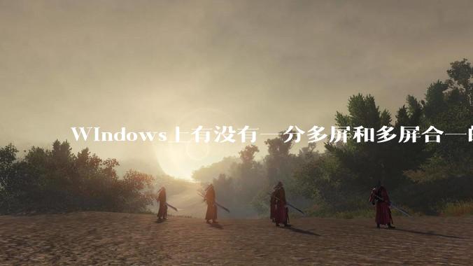 Windows上有没有一分多屏和多屏合一的软件？