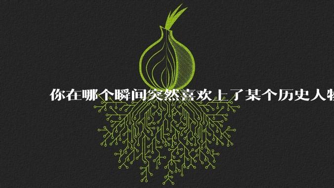 你在哪个瞬间突然喜欢上了某个历史人物？